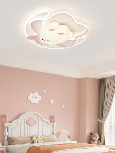 Bedroom Light Instagram Mesh Red Cream Wind Warm Atmosphere Ceiling Light Creative Bunny Cartoon Eye Protection Kids Room Light