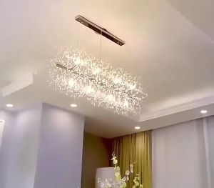 Lampu Gantung Kristal Mewah Lampu Hias Ruang Tamu Emas Modern Pencahayaan Kamar Tidur Restoran Hotel Chandelier
