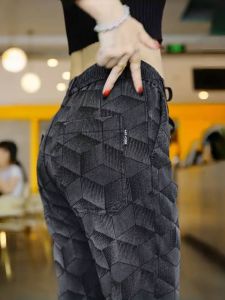 กางเกงลำลองชายทรงหลวมเอวกลาง กางเกงขายาวทรงตรงยืดหยุ่นสูง ผ้าฝ้ายผสมโพลีเอสเตอร์ กางเกงขายาวทรงหลวมสำหรับฤดูใบไม้ผลิและฤดูใบไม้ร่วง