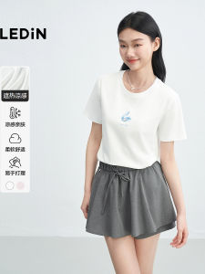 Cool Feeling round Neck T-Shirt Rhinestone Short Sleeve Slim Fit Printed Womens Summer New Top Ocean round Neck Sweatshirt