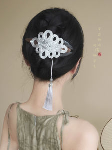 กิ๊บติดผมหางฉลามขนาดใหญ่สำหรับผู้หญิง สไตล์จีนใหม่ ทำมือ ตกแต่งผมแบบจีนโบราณ หัวเข็มขัดหางฉลาม หัวเข็มขัดหางกระรอก