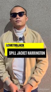 Metrojack Jaket Canvas Harrington Pria Distro Tebal Casual Jaket Bomber Canvas