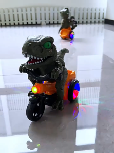 Childrens electric dinosaur stunt tricycle/dinosaur toy car/lighting and music childrens toy car/baby gift