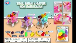 Smile - Mainan Anak Troli Buah Buahan B557 - Keranjang Buah