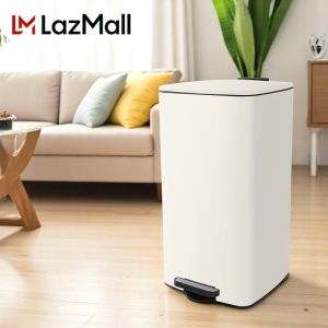 30L stainless trash bin can with pedal for room bathroom kitchen garbage bin with cover big size