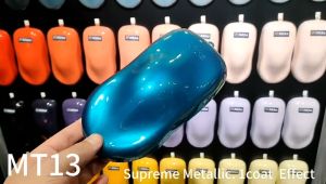 AIKKA MT13 Turquoise Green Supreme Pearlized Metallic Automotive 2K Car Paint Motor Body Aerosol Cat Kereta DIY Aikka 补漆笔