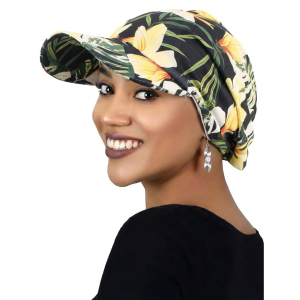 Women Stylish Baseball Caps Head Turban Hat with Visor Anti-UV Sun Protection Outdoor Head Wrap