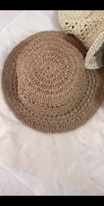 Summer Sun Hats for Women Handmade Straw Hat Showing Face Small Bucket Hat Large Brim Sunshade Sunscreen Seaside Beach Cap