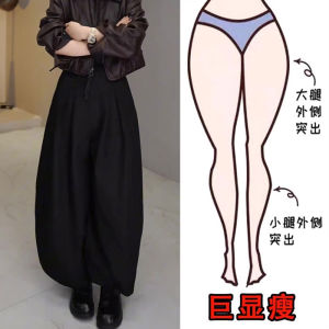 Elegant Wide Leg Pants Womens Casual Style High Waist Pockets Pleated Loose Fit plus Size Autumn Fashion plus Size Pants