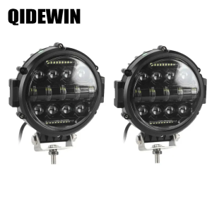 2PC Round 7 Inch 150W Aluminum Alloy LED Work Light Bar Multifunctional High Power Spotlight Driving Lamp fog lamp