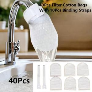 EELHOE | [P] 40/50/60/100Pcs Universal Disposable Faucet Filter Cotton Bags Thickened Water Purifier Sock Bags For Tap Water Well Water