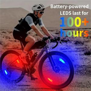 Đèn LED Neon Gắn Nan Hoa Xe Đạp 3 Chế Độ – Chống Nước Chạy Pin Tăng Độ An Toàn Ban Đêm