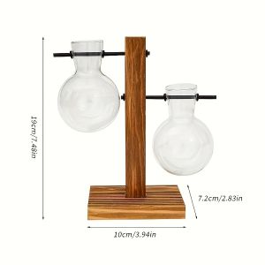 Lọ Hoa Thủy Canh Thủy Tinh Cổ Điển Chậu Cây Để Bàn Chậu Trồng Cây Thủy Canh Kiểu Bóng Đèn Chậu Trồng Cây Kiểu Nông Thôn Chậu Thủy Tinh Trang Trí