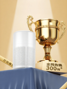 Home Use Air Purifier Desktop Small Size Smoke Odor Eliminator Cat Hair Negative Ion Disinfection Machine F2 Class Performance