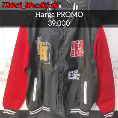 Jaket AHM ORIGINAL Kombina Merah dan Hitam STYLISH