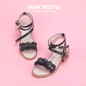 Summer Sweetheart Lolita Style Low Top Ankle Ballet Slippers for Women Ultrafine Leather Lining Open Toe T-Strap Closure