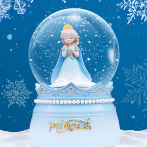 GUTIAN | Princess Castle Crystal Musical Rotating Light-up Snow Globe Gift