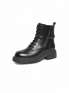 Reddragonfly | Thick Sole Lace-up Chunky Heel Short Boot Insulated