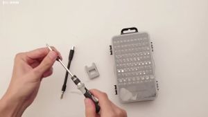 ISKU Obeng Hp 1set 122 In 1 Screwdriver Full Set Lengkap Cr-v Magnetik Obeng Presisi Komplit