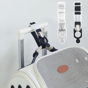 2Pcs Luggage Strap for Suitcases Metal Spring Clip Adjustable Anti-Theft Luggage Belts for Carry On Bags Wheelbarrow Wear