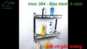 Kệ nhà tắm INOX 304 PHÁT ĐẠT kệ để xà bông để đồ phòng tắm rổ đựng chai dầu gội (SP154)