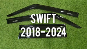 กันสาด SWIFT กันลม คิ้ว ดำทึบ 4 ชิ้น ซูซุกิ สวิฟ SUZUKI SWIFT 2018 2019 2020 2021 2022 2023 2024 ใส่ร่วมกันได้ทุกปีที่ระบุ