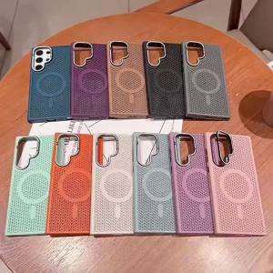 CHUBAN | Alloy Lens Bracket Heat Dissipation Magnetic Case For Samsung Galaxy S26 S25 S24 S23 Plus Ultra Armor Shock Proof Phone Cover
