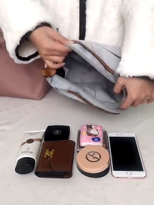 For LE PLIAGE Nylon Bag Insert Organizer with Zipper Pockets Soft Light Perfect Purse Liner Fit Tote