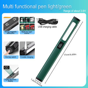 ESMARTER | 3 Light Source Flashlight Rechargeable Medical Pocket Penlight Magnetic Work Lighting Repair Medical Warning Pen Lamp with Clip