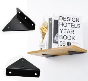 Right Triangle Corner Supports Invisible Furniture Fasteners for Beds/Cabinets/Shelves Hidden Wall Brackets  Floating Shelves