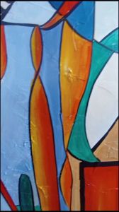 Lukisan Abstrak Modern Minimalis Ukuran 60cm x 80cm Hiasan Dinding Ruang Tamu / Kamar Tidur / Kantor dll.