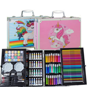 145pcs luxury Painting Set for Kids Crayon Marker Pencil Drawing Art Set color stationery set colour pencil Watercolor