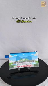 IKN Ibu Kota Nusantara Dompet Landmark Souvenir Oleh Oleh Mini Wallet Negara Dompet Panjang Pouch Mouse Pad Kalimantan Timur