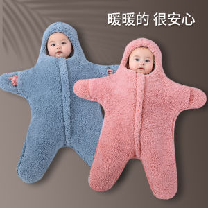 Găng Tay Cho Bé Sơ Sinh Dày Ấm Vải Cotton Kết Nối Túi Ngủ Có Tay Áo Không Thể Tháo Rời Nắp Cho Mùa Đông Ngoài Trời