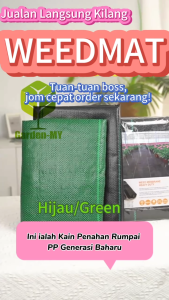 Weedmat Tebal 1.5x10 1.5x50 1.5x100 Penutup Tanah Kawalan Rumpai PP(Gred A) Tikar Kawalan Rumpai Tahan Lama Penutup Plastik Untuk Berkebun Rumah Hijau Ladang Hitam 防草布