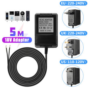 18V AC biến áp sạc EU nước Anh nước Mỹ phích cắm điện Adapter 220V-240V cho wifi chuông cửa Video Thông Minh Camera Video Vòng chuông cửa