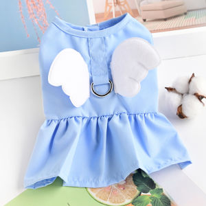 Angel Pet Princess Skirt with Leash Thin Summer Clothes for Bichon Teddy Dogs Spring Autumn Wear Other Fabric Dog Dresses