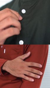 ANCSTR Kemeja Pria Shanghai Polos - Kemko Lengan Panjang Saku