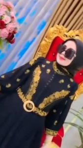 Gamis Jumbo Mewah Model Terbaru Elmira Dres Ceruty Babydoll Aplikasi Bordir M L XL XXL 3XL Dress Kondangan Elegan Busui Baju Muslim Wanita Seragam Pernikahan