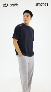 UNIFIT Mens Oversized Premium Cotton T-Shirt Minimalist Streetwear Casual Tee Round Neck Short Sleeve Top UF07071