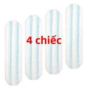 4/6 Chiếc Vileda H2prO/O-Cedar H2prO Hệ Thống Cây Lau Nhà Phẳng Thay Thế Vải Vụn Có Thể Giặt Có Thể Tái Sử Dụng Microfiber Cây Lau Nhà Miếng Lót