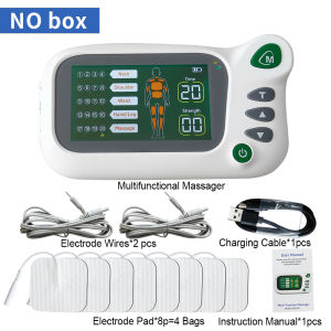 Electric Muscle Stimulator TENS Massager EMS Unit Electrostimulator Pulse Acupuncture Rechargeable Digital Body Relax Device