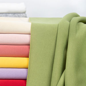 Solid Color Imitation Cotton Elastic Knitting Fabric Handmade DIY Sewing Dress Pants Clothing Fabric TJ22683