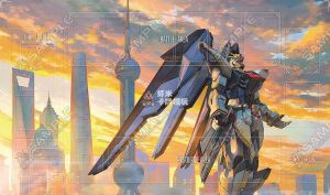 Bandai | Seed Gundam TCG Series Single Player Battle Game GCG Playmat Empty Strong Attack Backlit Steel Bullet Rubber Table Mat