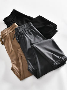 Heavyweight New Arrival! Soft/Drape/Cool Feeling! Summer Mens High-End Washed Loose Drawstring Sports Casual Pants