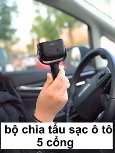 Bộ Chia 2 Tẩu Sạc Trên Xe Hơi Ô Tô Kèm 2 Cổng USB Và 1 Cổng Type C Sạc Nhanh Cho Các Thiết Bị