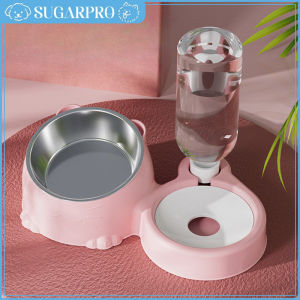 Automatic Water Refill Pet Food Bowl Kawaii Cartoon Cute Cat Dog Pet Rice Bowl Fashion Style Kit