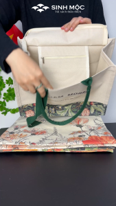 Túi canvas có khóa kéo túi xách có khoá kéo túi xách nữ có khóa kéo - M30K(có khóa)