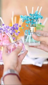 Pengharum Ruangan 50ml dengan Bunga Kering Estetik – Aromaterapi Elegan untuk Rumah & Kantor Redd Diffuser Aromaterapi Perlengkapan Rumah