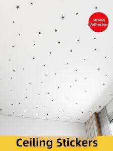 Waterproof Moisture Proof Ceiling Wall Stickers Self Adhesive Roof Top Decoration PVC Material Simple Modern Style Star Pattern